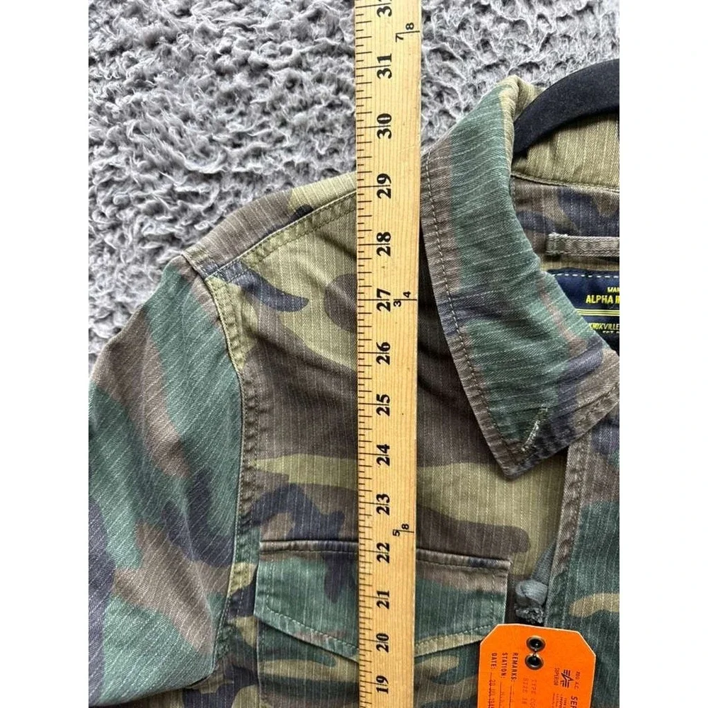 NWT Alpha Industries Dragon Tour Cotton Field‎ Coat Woodland Camo Mens Size M